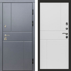 Входная дверь Termo-Door Вертикаль Grey - Горизонт белый