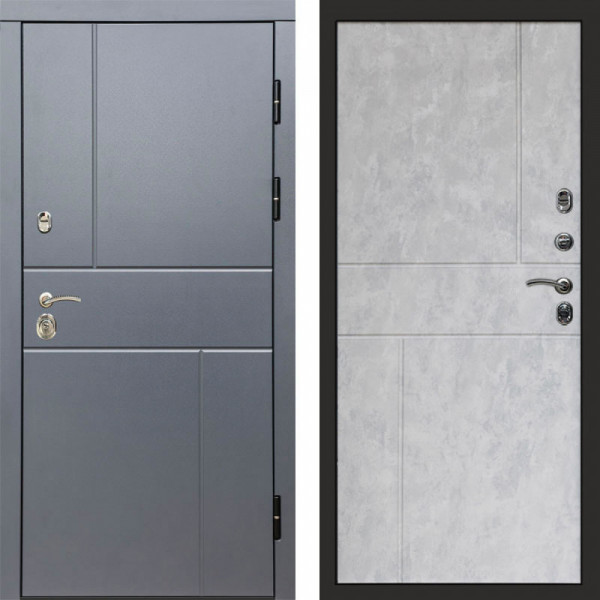 Входная дверь Termo-Door Вертикаль Grey - Горизонт бетон светлый