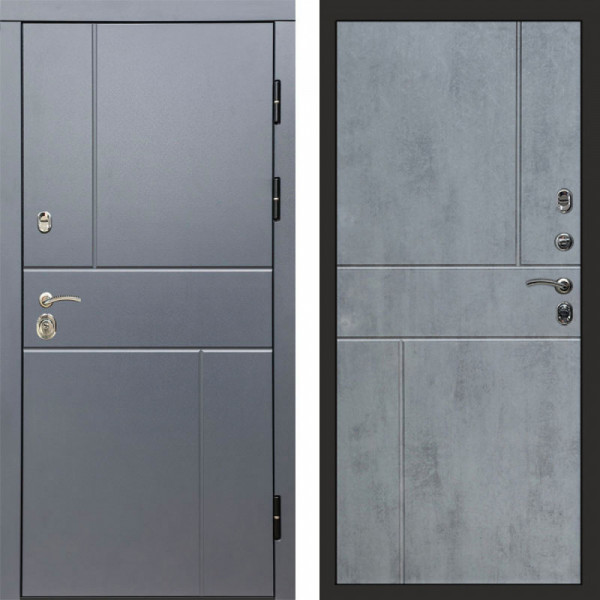 Входная дверь Termo-Door Вертикаль Grey - Горизонт бетон темный