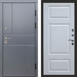 Входная дверь Termo-Door Вертикаль Grey - Лион Белый софт