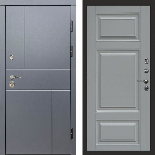 Входная дверь Termo-Door Вертикаль Grey - Лион Grey софт
