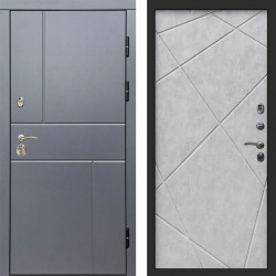 Входная дверь Termo-Door Вертикаль Grey - Лучи бетон светлый