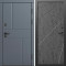 Входная дверь Termo-Door Вертикаль Грей - Лучи бетон темный