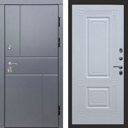 Входная дверь Termo-Door Вертикаль Grey - Мадрид Белый софт