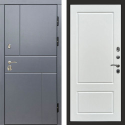Входная дверь Termo-Door Вертикаль Grey - Марсель Белый софт