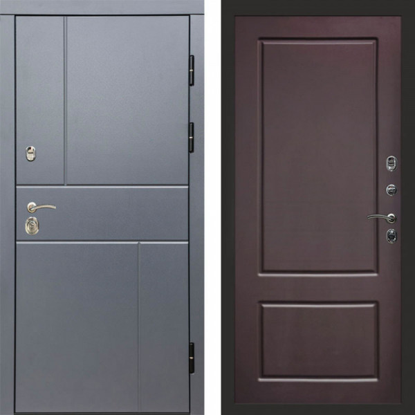 Входная дверь Termo-Door Вертикаль Grey - Марсель Шоколад