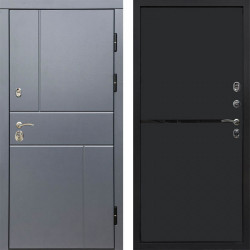 Входная дверь Termo-Door Вертикаль Grey - Нео Black