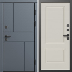 Входная дверь Termo-Door Вертикаль Грей - Нео Классика Слоновая Кость
