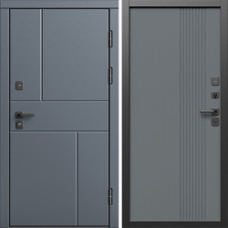 Входная дверь Termo-Door Вертикаль Грей - Страйп Грей Софт
