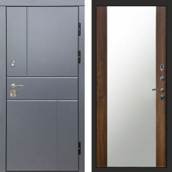 Входная дверь Termo-Door Вертикаль Grey - Зеркало дуб