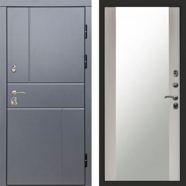 Входная дверь Termo-Door Вертикаль Grey - Зеркало лиственница