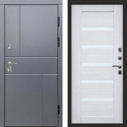 Входная дверь Termo-Door Вертикаль Grey - Зеркало Триумф Царга лиственница 4500 / 5500