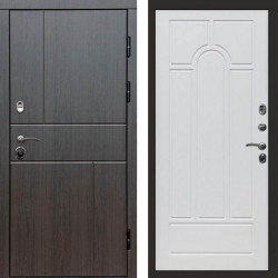 Входная дверь Termo-Door Вертикаль Венге - Арка белое дерево