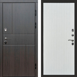 Входная дверь Termo-Door Вертикаль Венге - Flat Белый софт