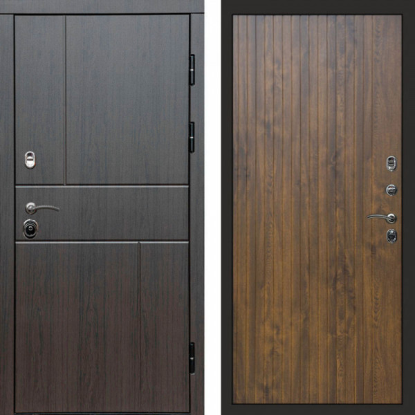 Входная дверь Termo-Door Вертикаль Венге - Flat Дуб