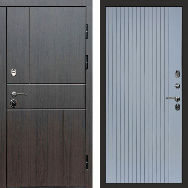 Входная дверь Termo-Door Вертикаль Венге - Flat Grey софт
