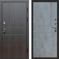 Входная дверь Termo-Door Вертикаль Венге - Горизонт бетон темный