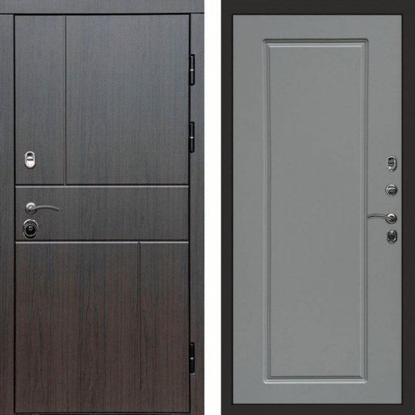 Входная дверь Termo-Door Вертикаль Венге - Гранд Grey софт