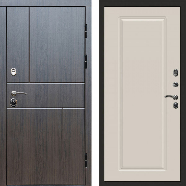 Входная дверь Termo-Door Вертикаль Венге - Гранд Слоновая кость