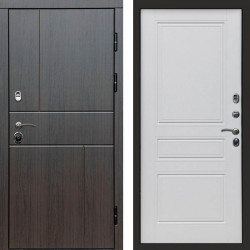 Входная дверь Termo-Door Вертикаль Венге - Классика белый матовый