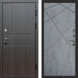 Входная дверь Termo-Door Вертикаль Венге - Лучи бетон темный