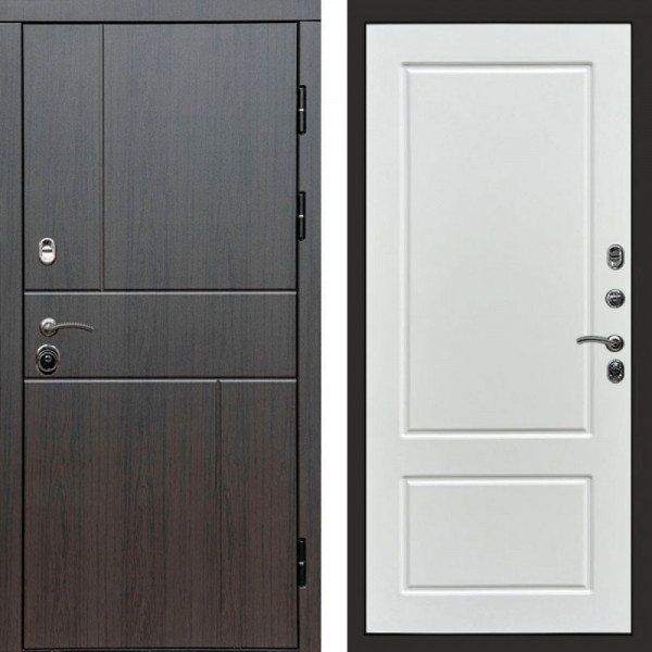 Входная дверь Termo-Door Вертикаль Венге - Марсель Белый софт