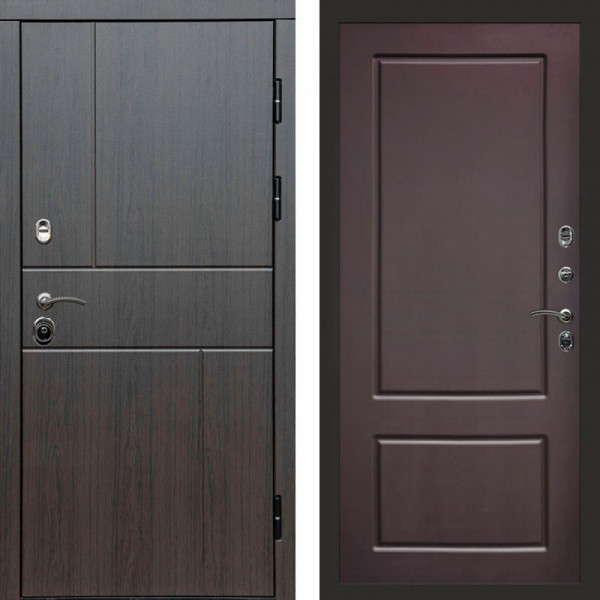Входная дверь Termo-Door Вертикаль Венге - Марсель Шоколад