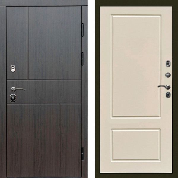 Входная дверь Termo-Door Вертикаль Венге - Марсель Слоновая кость