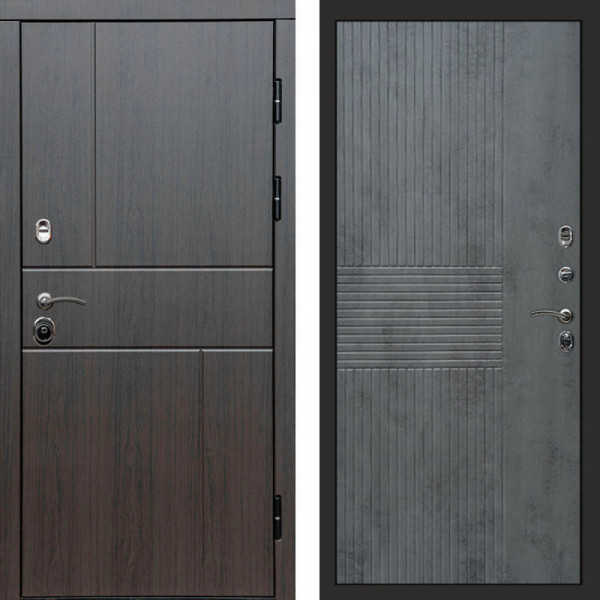 Входная дверь Termo-Door Вертикаль Венге - Мастино Бетон темный