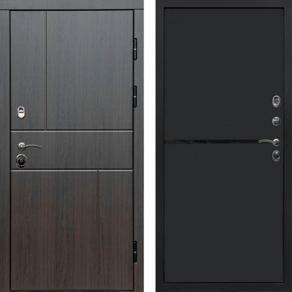 Входная дверь Termo-Door Вертикаль Венге - Нео Black