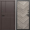Входная дверь Termo-Door Вертикаль Венге - Плаза Елочка Серая