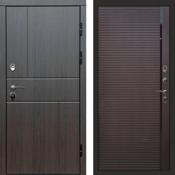 Входная дверь Termo-Door Вертикаль Венге - Porte Шоколад