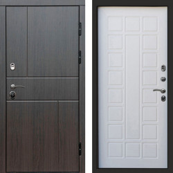 Входная дверь Termo-Door Вертикаль Венге - Престиж белое дерево