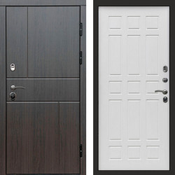 Входная дверь Termo-Door Вертикаль Венге - Спарта белое дерево