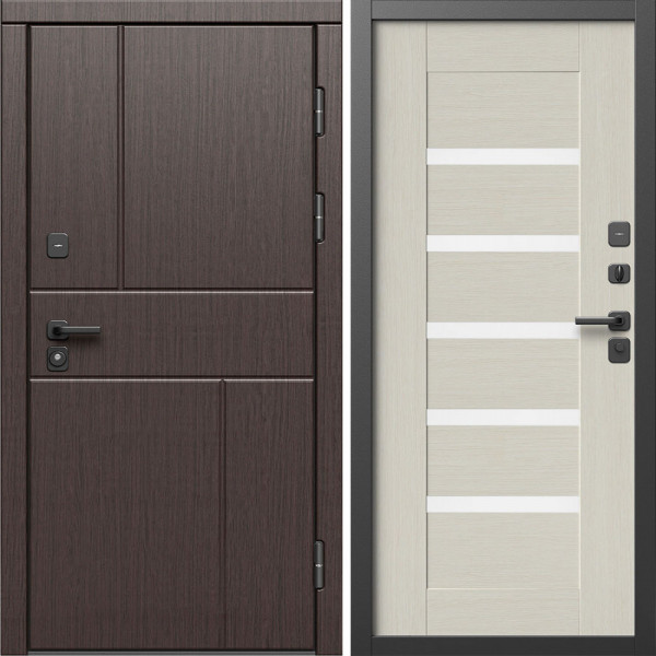Входная дверь Termo-Door Вертикаль Венге - Царга лиственница