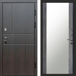 Входная дверь Termo-Door Вертикаль Венге - Зеркало бетон темный