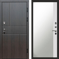 Входная дверь Termo-Door Вертикаль Венге - Зеркало Фацет Белый софт