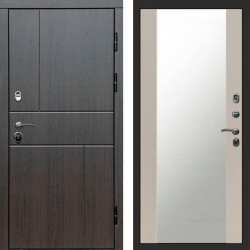 Входная дверь Termo-Door Вертикаль Венге - Зеркало Слоновая кость