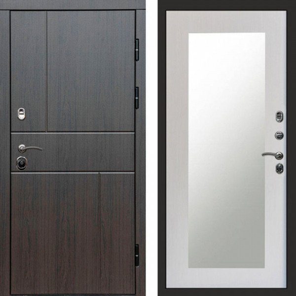 Входная дверь Termo-Door Вертикаль Венге - Зеркало Триумф лиственница