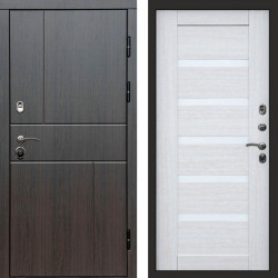 Входная дверь Termo-Door Вертикаль Венге - Зеркало Триумф Царга лиственница 4500 / 5500