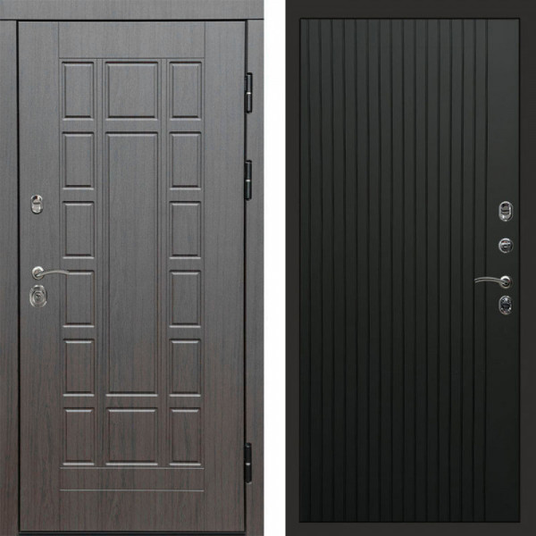 Входная дверь Termo-Door Виргиния Венге - Flat Черный кварц