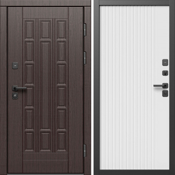 Входная дверь Termo-Door Виргиния Венге - Флэт Белый софт