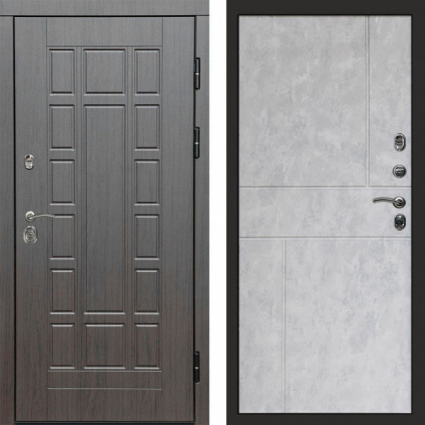 Входная дверь Termo-Door Виргиния Венге - Горизонт бетон светлый