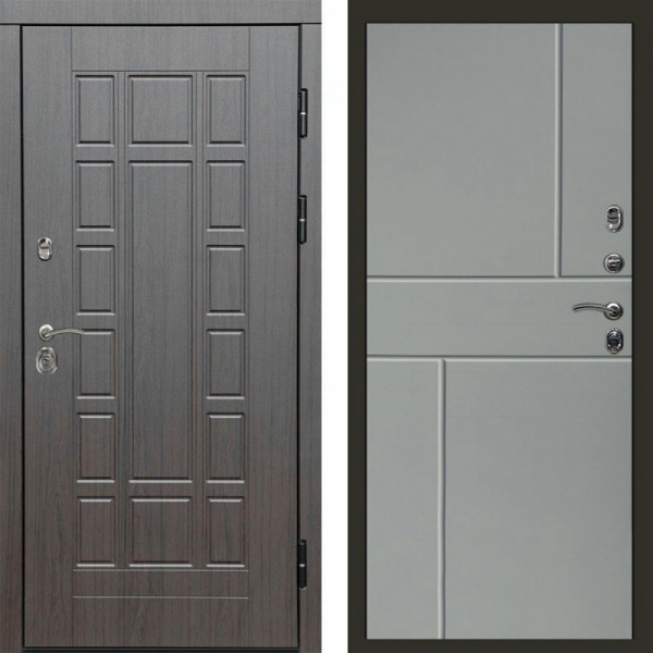 Входная дверь Termo-Door Виргиния Венге - Горизонт Grey софт