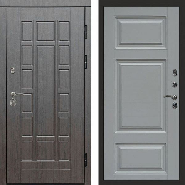 Входная дверь Termo-Door Виргиния Венге - Лион Grey софт