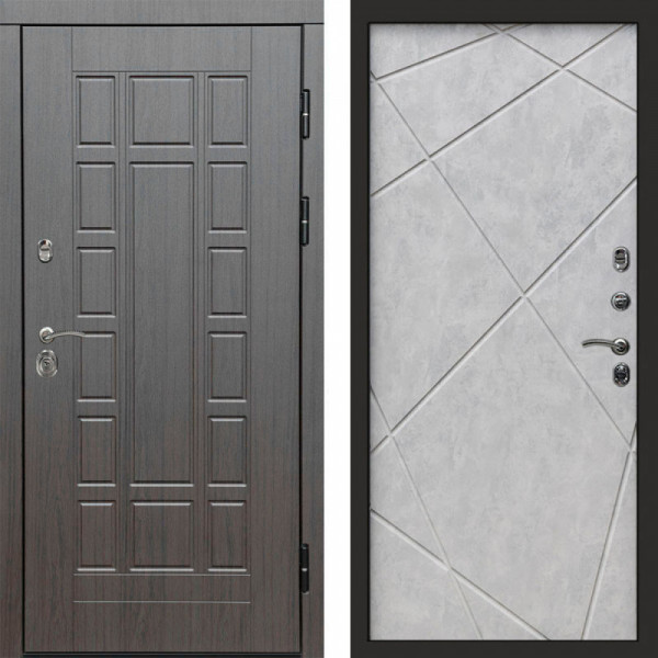 Входная дверь Termo-Door Виргиния Венге - Лучи бетон светлый