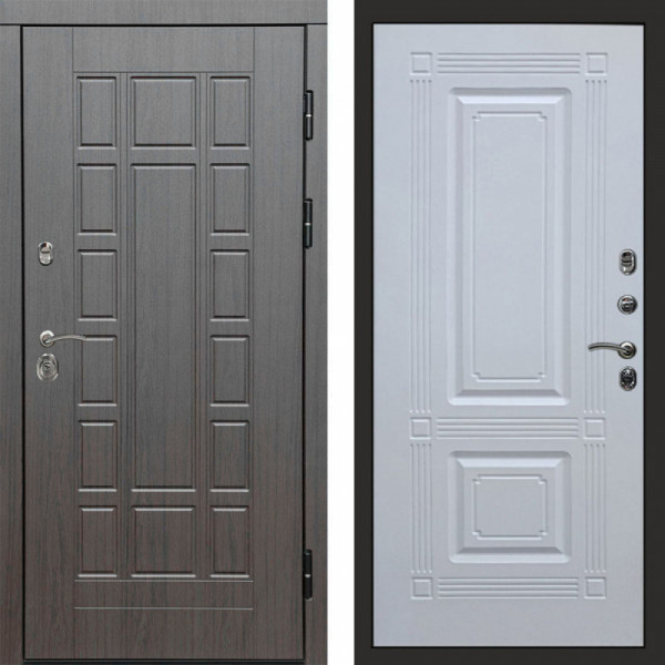 Входная дверь Termo-Door Виргиния Венге - Мадрид Белый софт