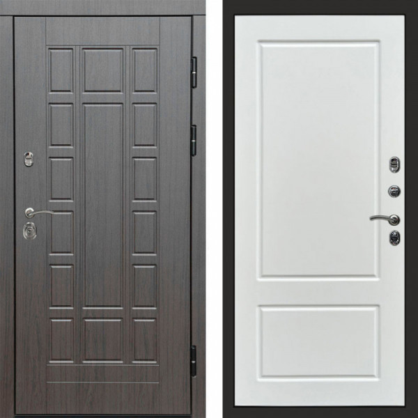 Входная дверь Termo-Door Виргиния Венге - Марсель Белый софт