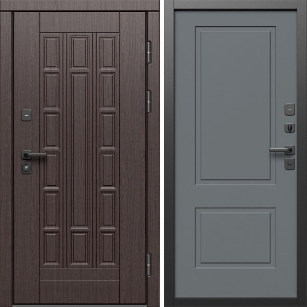 Входная дверь Termo-Door Виргиния Венге - Нео Классика Грей Софт