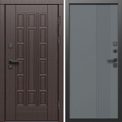 Входная дверь Termo-Door Виргиния Венге - Страйп Грей Софт